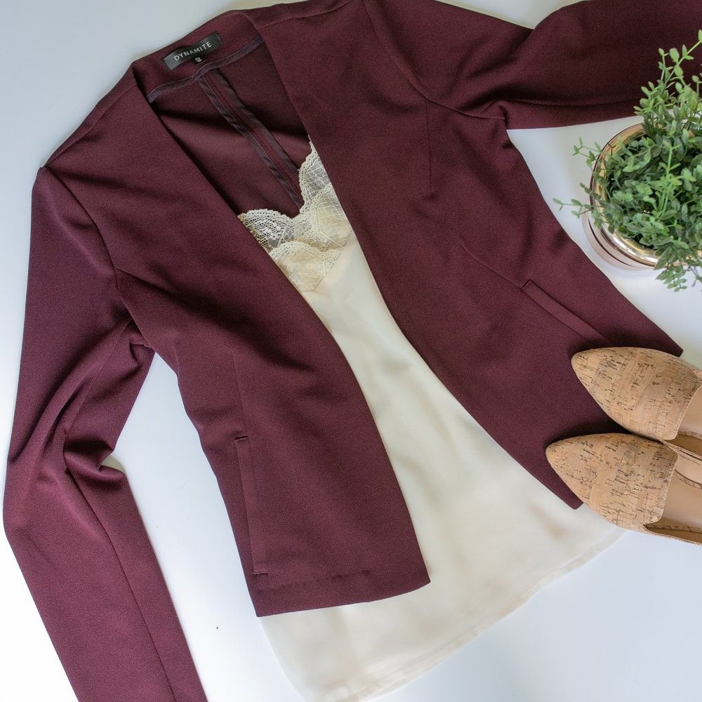 Burgundy Lightweight Blazer